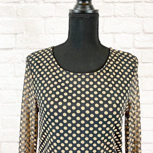 **SOLD** Chico’s Sheer Polka Dot Print Top - Picture 3 of 12